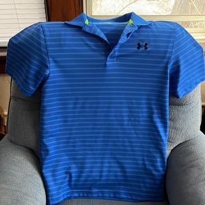 Men’s Blue Under Armour HeatGear Golf Polo, Size - SM